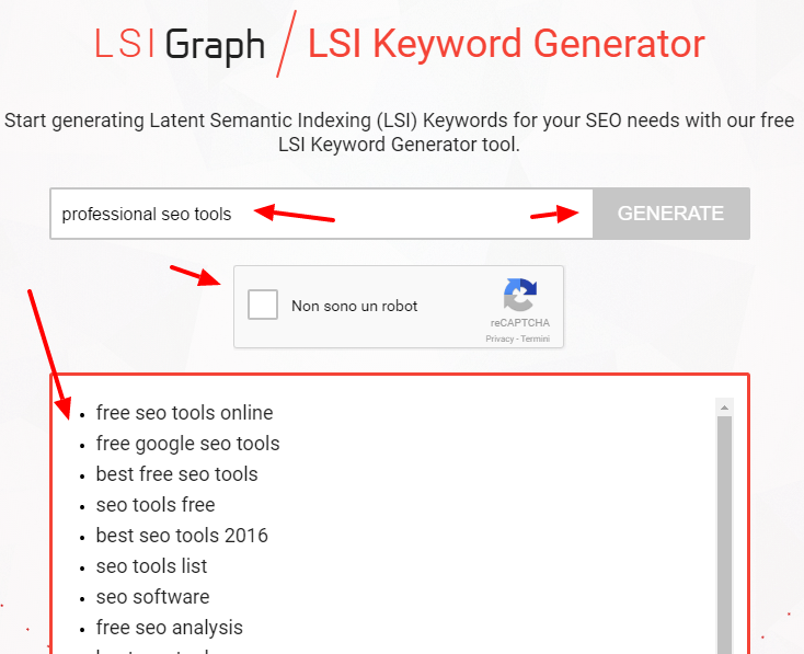 Lsi graph LSI keyword generator