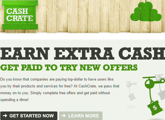 Try new offers with Cashcrate to earn cash 