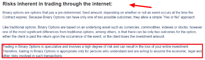 The Risk Disclosure Free Money System