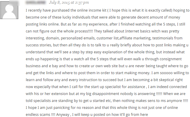 Is Direct Online Income a Scam Negative reviews