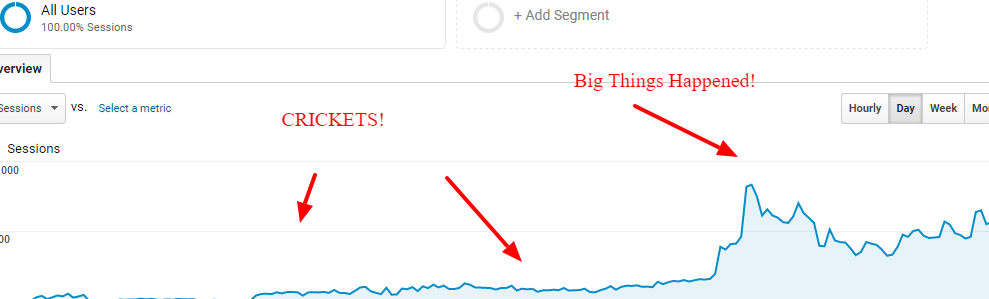 Google Analytics website trafic stats