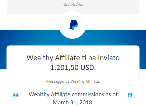 wealthy affiliate commissions