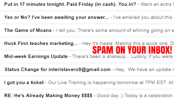 your easy business will send you spam to your inbox