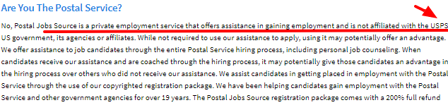 postal job source faq page