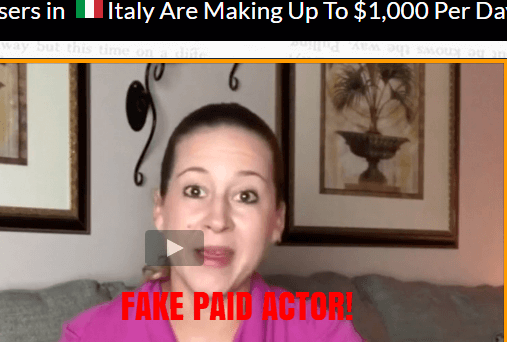 Fake paid actor