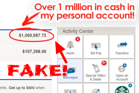 automate income sites fake bank of america screenshots