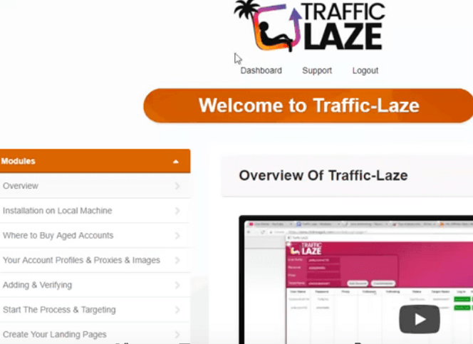 traffic laze training and dashboard