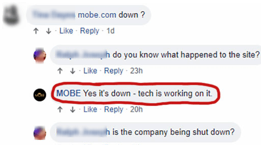 mobe is not working