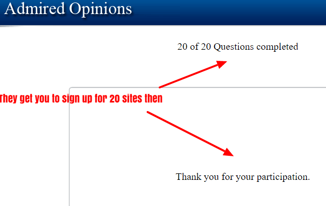 admired opinions review fake surveys