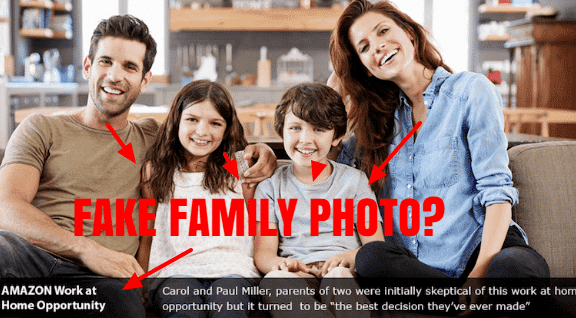 fast income generator fake family photo