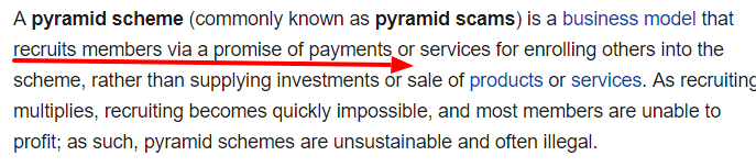wikipedia definition of pyramid scheme
