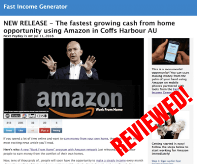 fast income generator scam reviewed