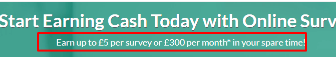 earn up to £5 per survey and £300 a month with surveyspotter