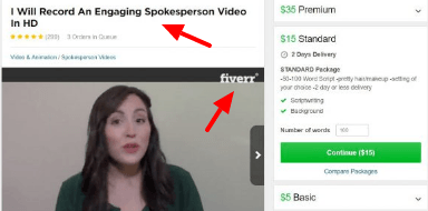 paid actor from fiverr.com