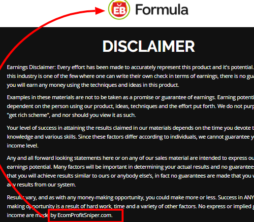 eb formula disclaimer