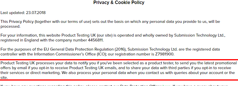 product testing uk review privacy  and cookie policy