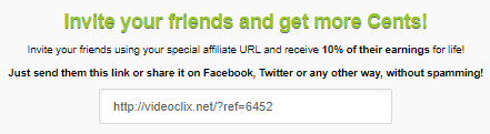 videoclix pays you to invite a friend 