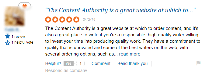 a positive the content authority review