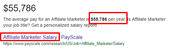 affiliate marketer average salary