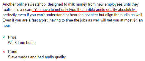 re member complaining about the bad audio quality