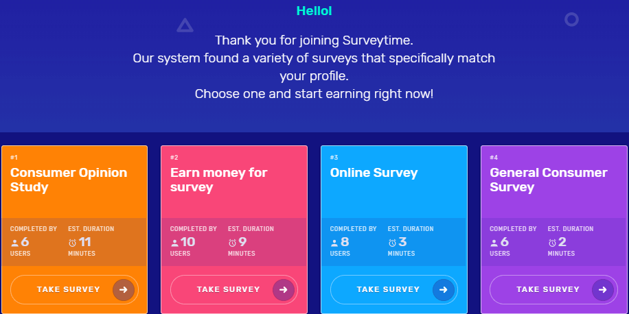 اربح المال عن طريق الاجابة على الاستطلاعات Surveys Surveytime.iosurveys-1