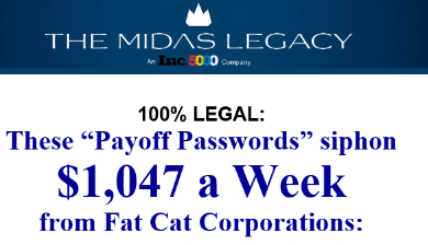 the midas legacy sales page