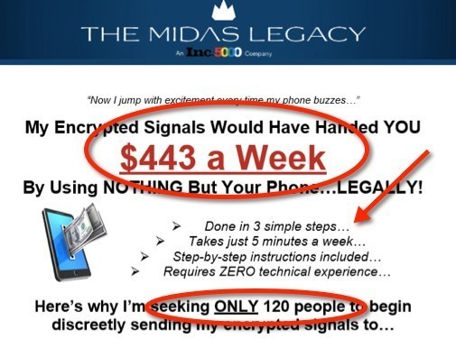 The Midas Legacy Encrypted Signals