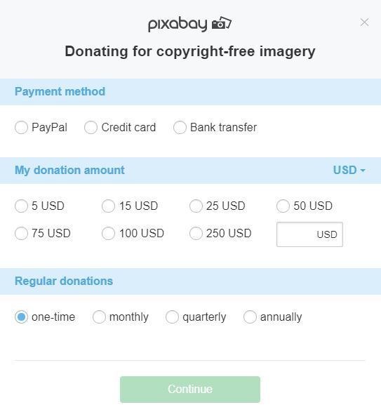 Pixabay Donation