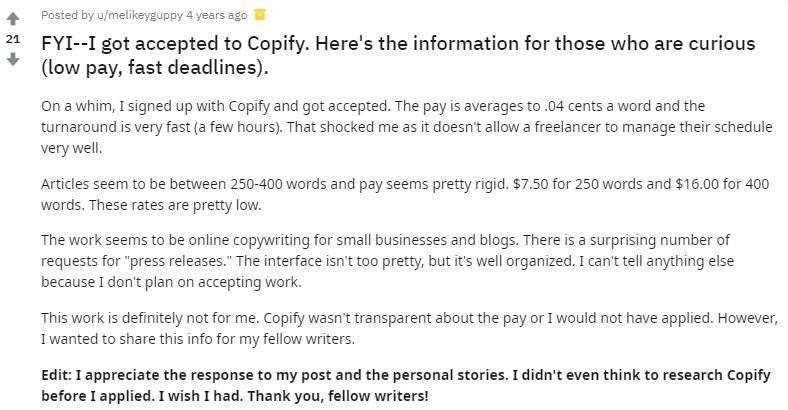 Copify payment