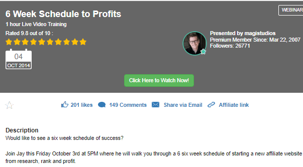 6 week schedule to profits