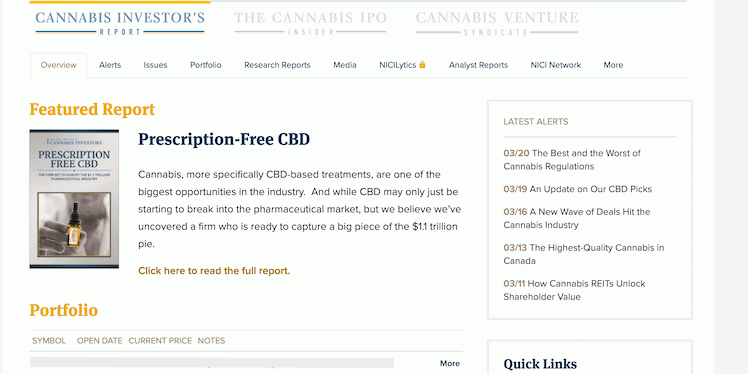 National Institute For Cannabis Investors members area