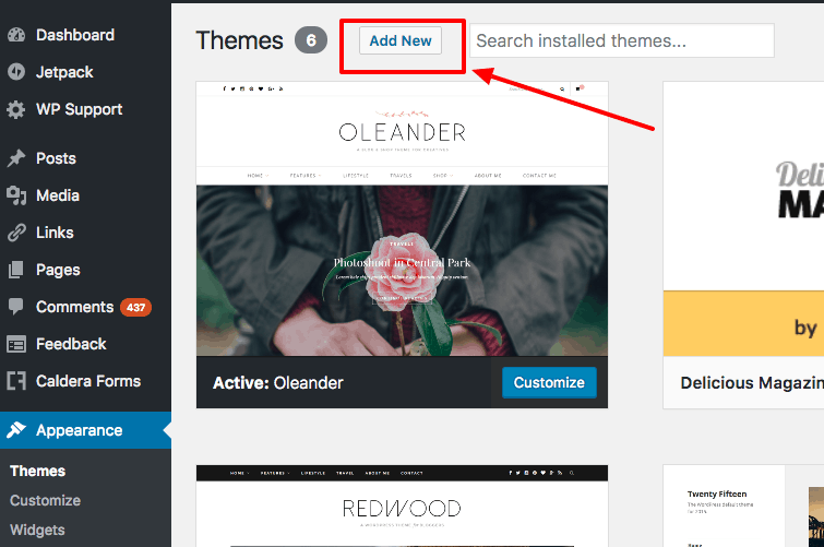 Wordpress Install Theme 1