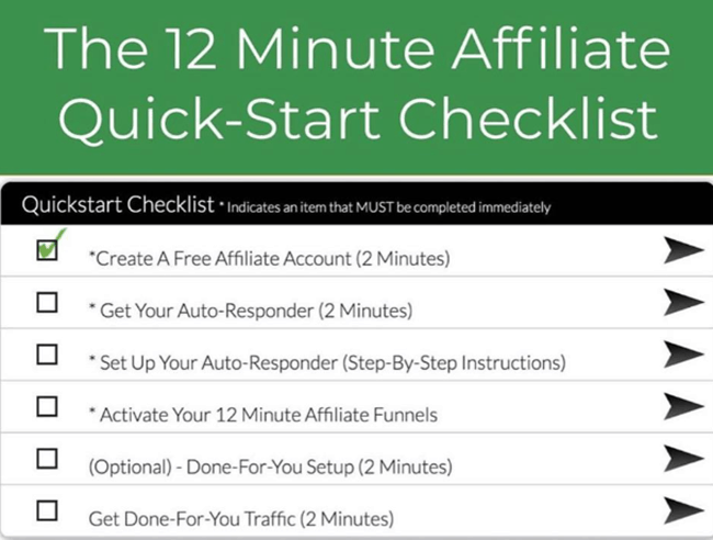 Is 12 Minute Affiliate A Scam Checklist