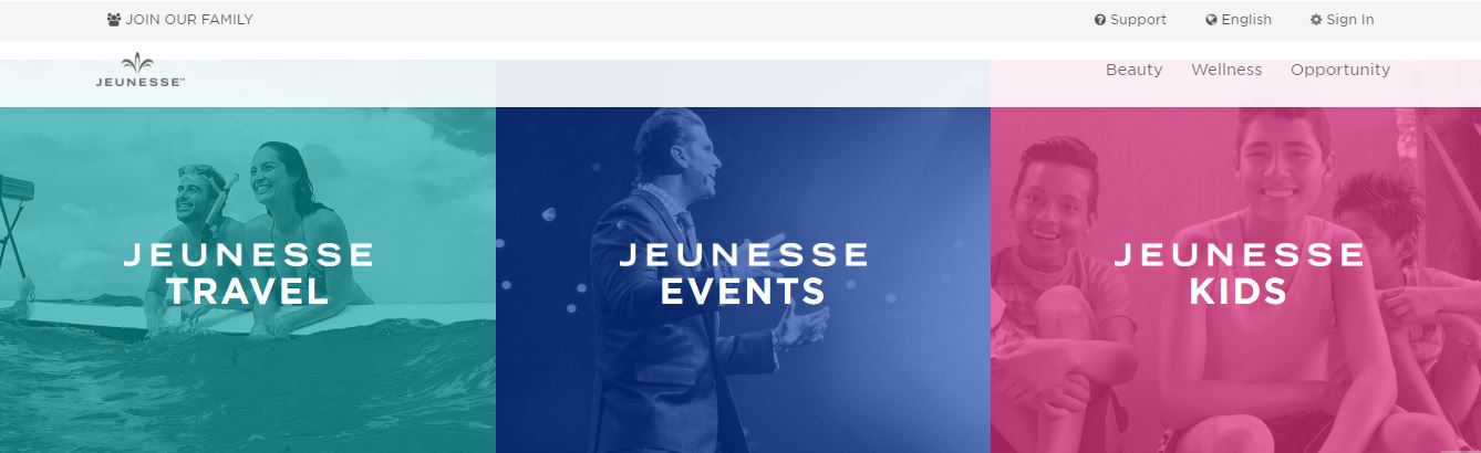Is Jeunesse A Pyramid Scheme website homepage