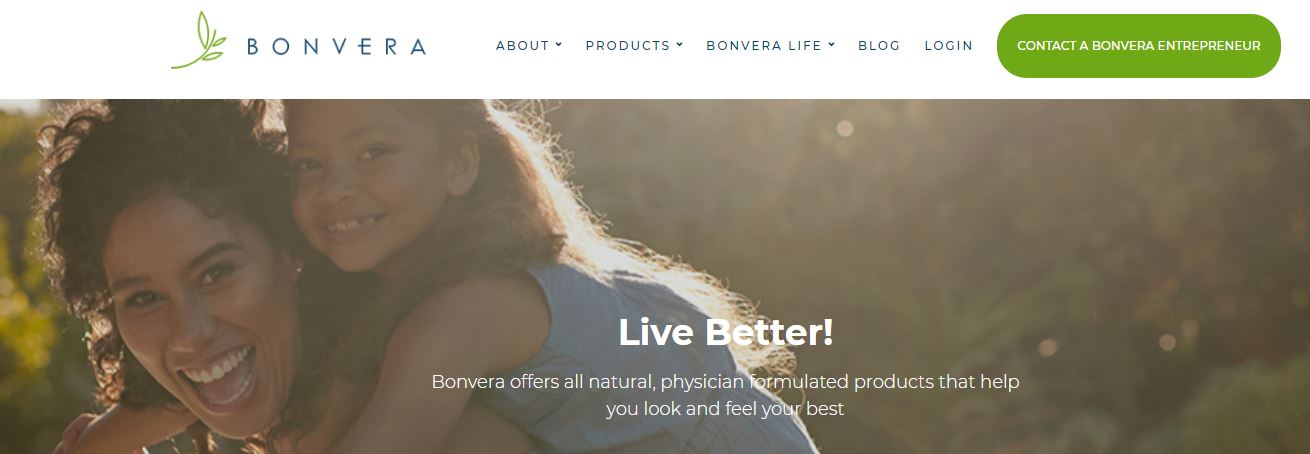 Is Bonvera A Scam website homepage