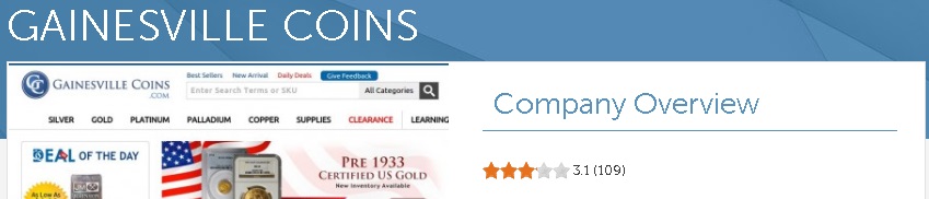 Gainesville Coins Golddealers Rating