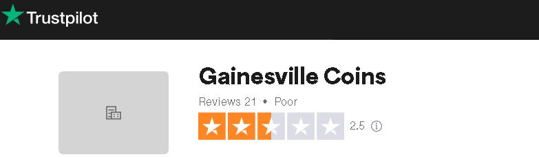 Gainesville Coins Trustpilot Rating