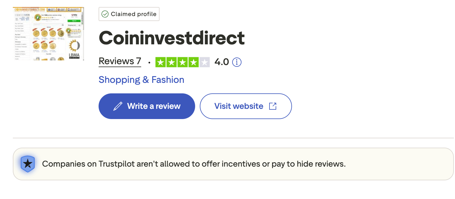 Coininvest on trustpilot